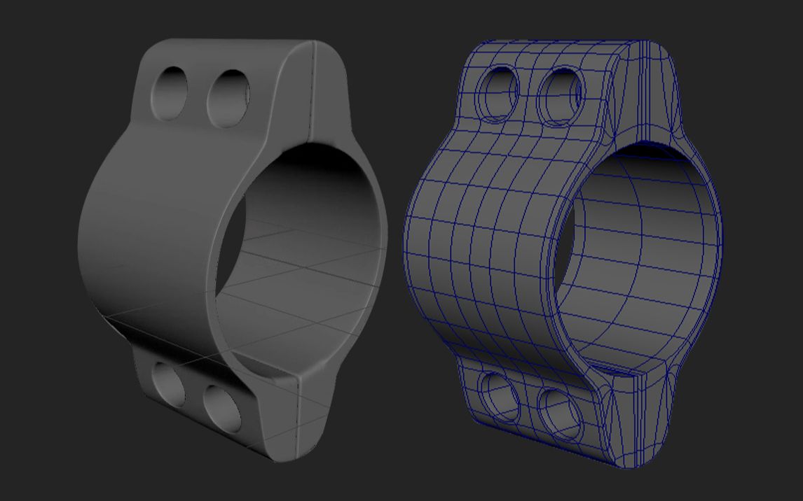 maya零基础新手硬表面布线卡线原理讲解,maya制作硬表面管卡案例制作