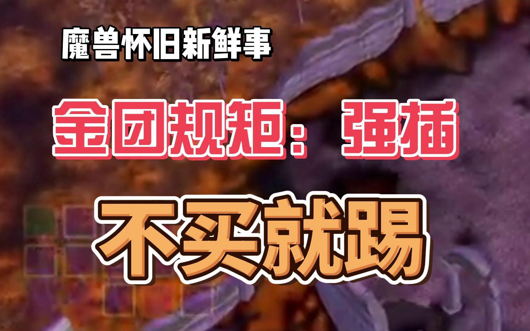 魔兽怀旧强插装备,金团规矩,你可以不用但不能没有,不买就踢网络游戏热门视频