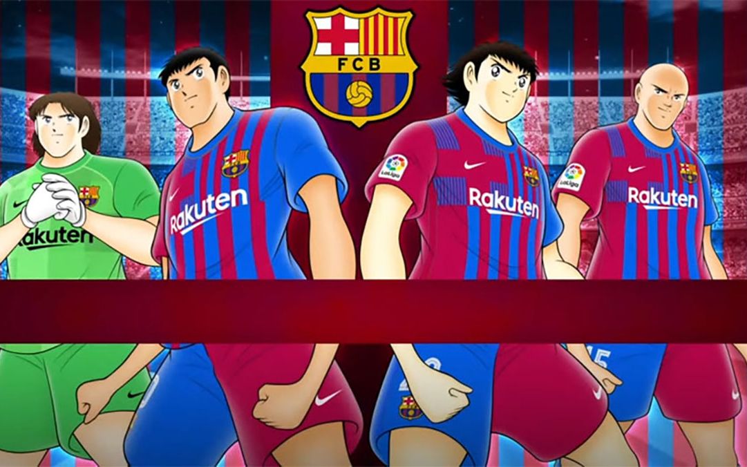 巴塞罗那联名足球小将!