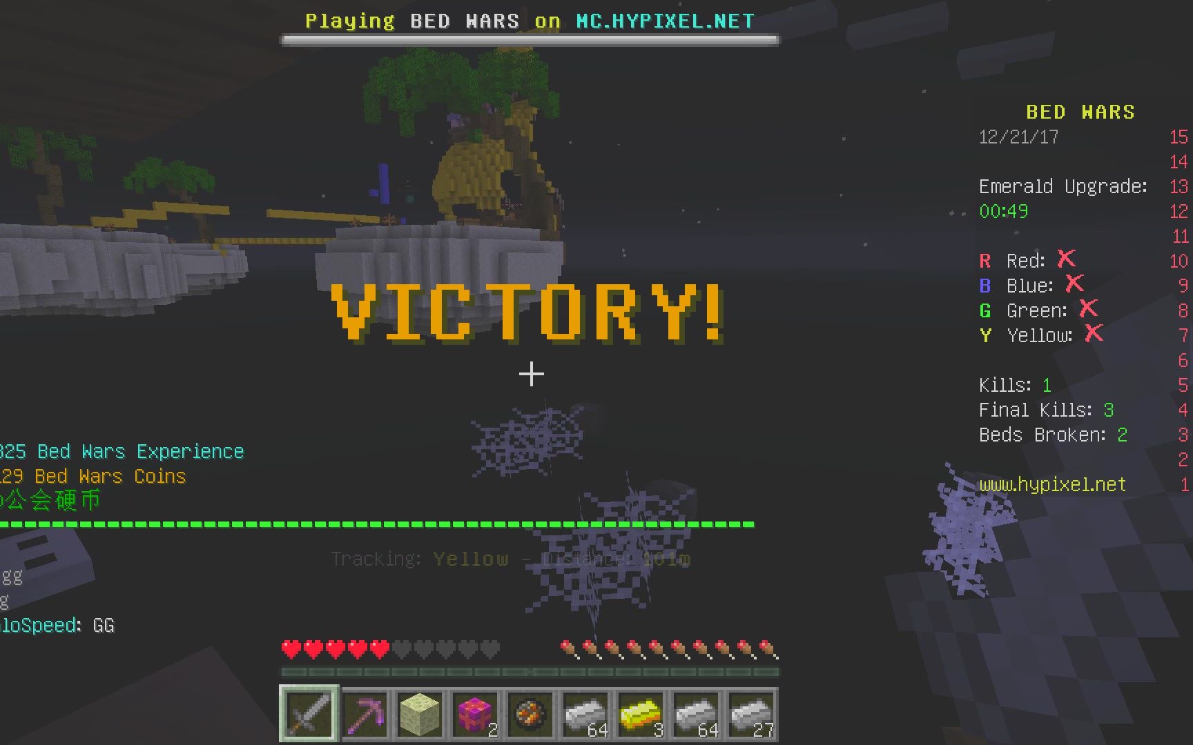 老外玩我的世界起床战争carry胜利?中文这么好?厉害了我的菲