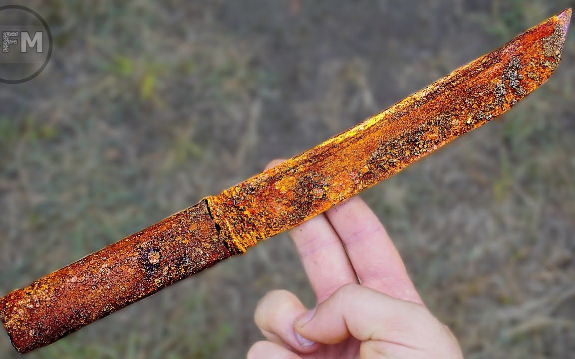 修复生锈的旧日本刀