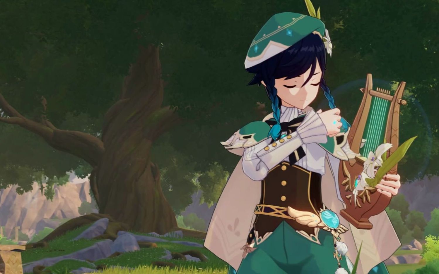 6活动剧情)第一幕的温迪cut~~~·身后还时不时出现史莱姆伴唱!