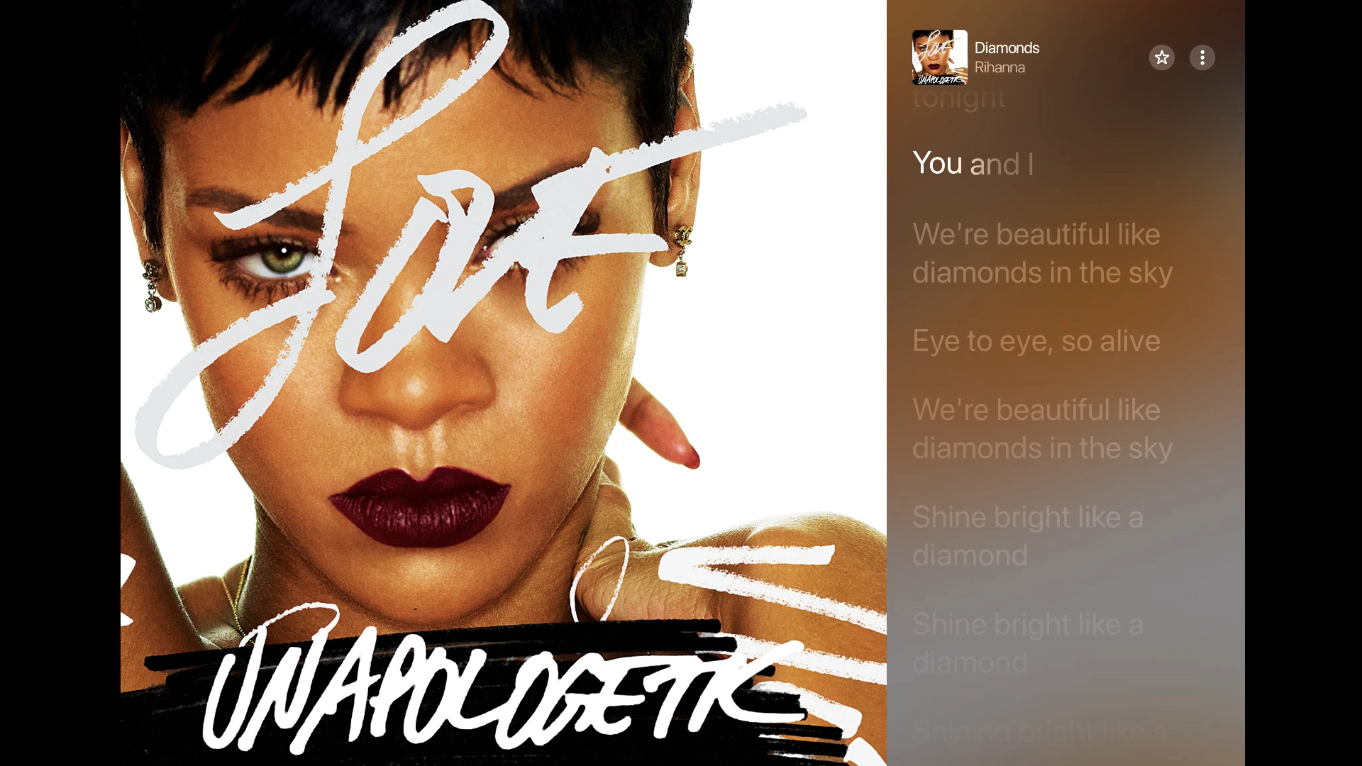 【apple music 4k】diamonds - rihanna vol.262专辑封面