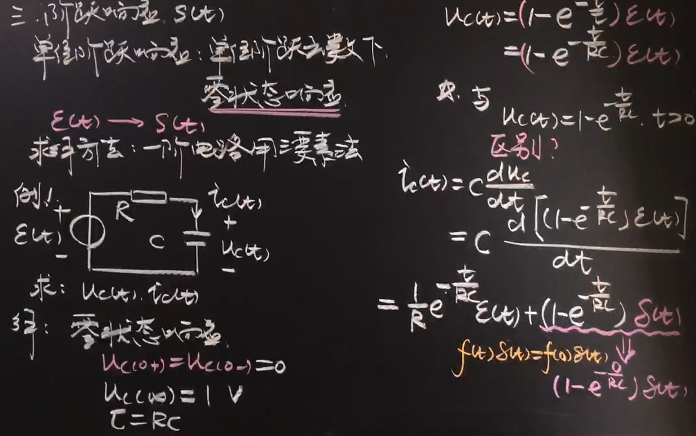 电路第06章6.5阶跃响应与冲击响应哔哩哔哩bilibili