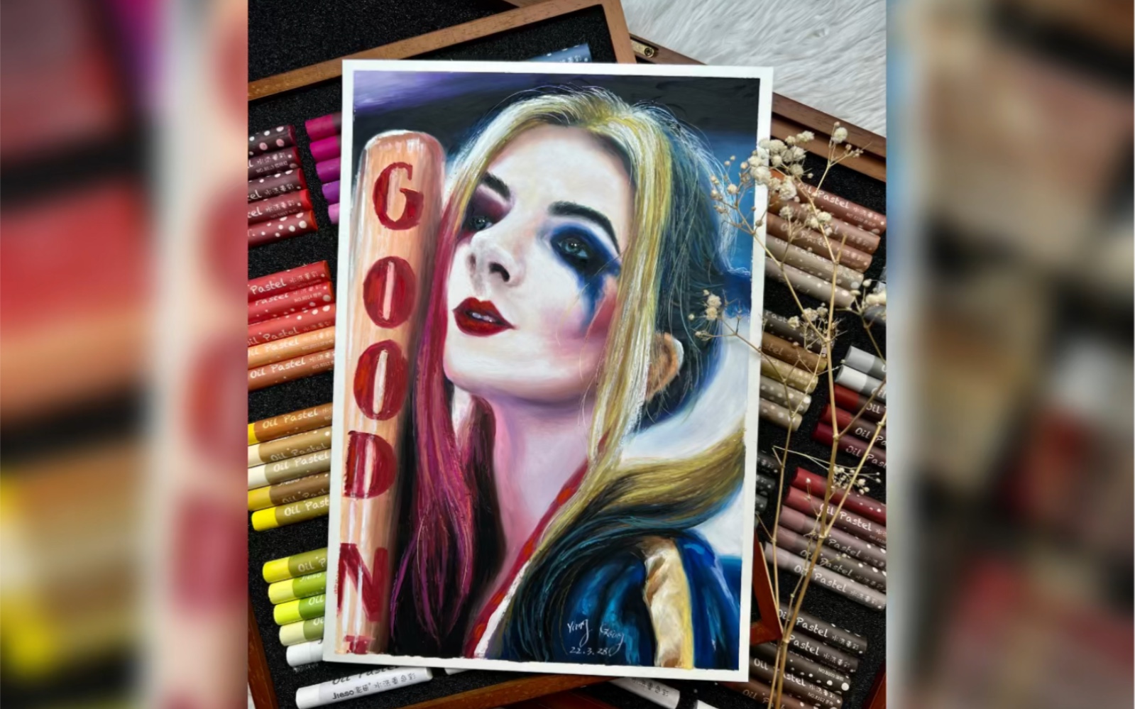 油画棒|小丑女_哔哩哔哩_bilibili