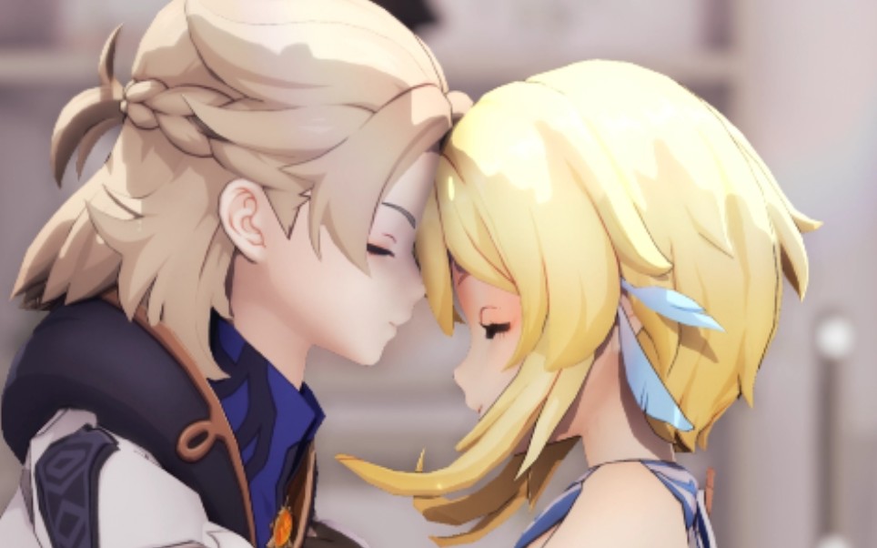 "沦陷在你目光" 【原神mmd/贝荧】【危险派对】_哔哩哔哩_bilibili