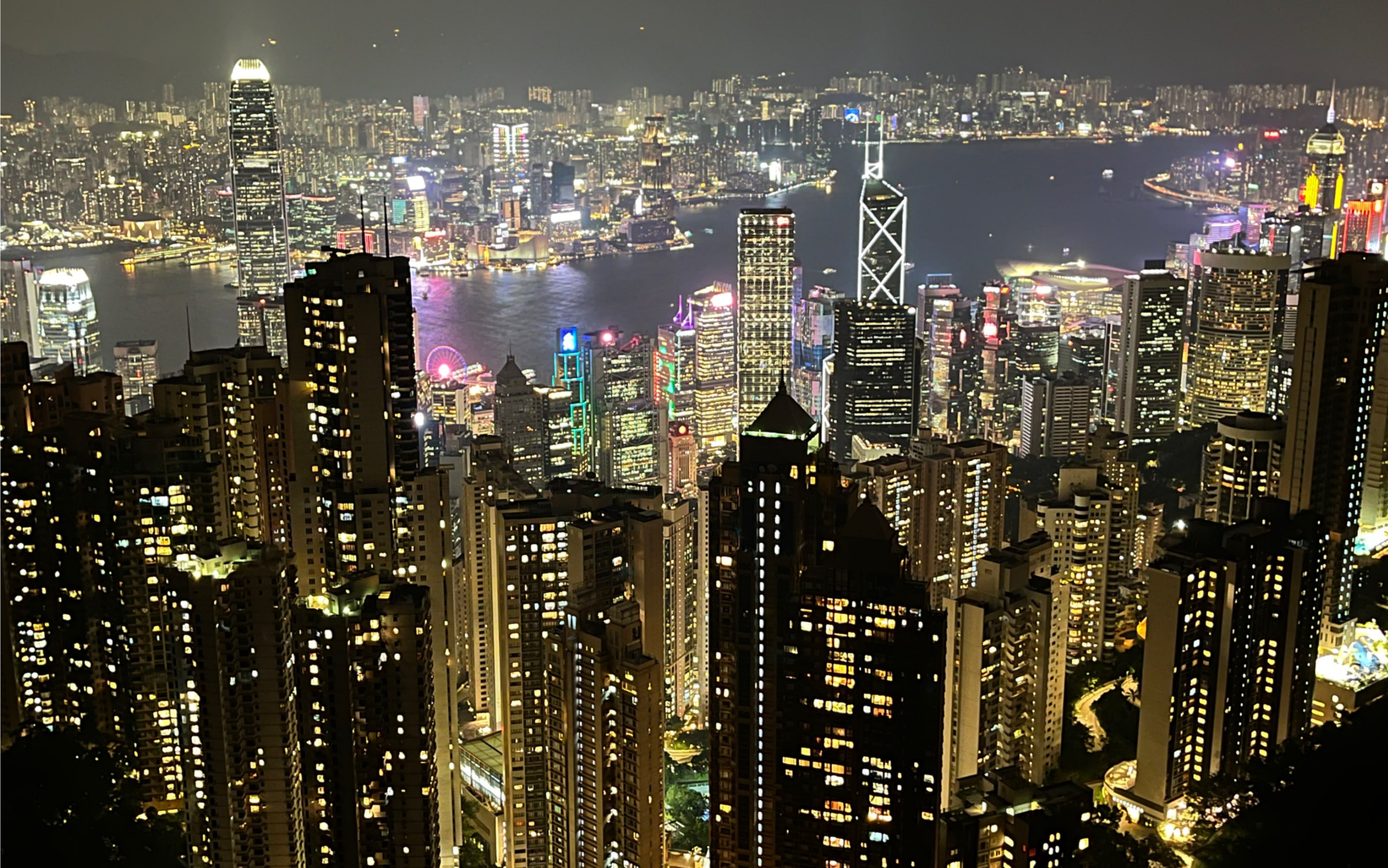 香港太平山顶夜景图片