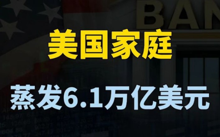 美元加息显现恶果,美国家庭净资产,蒸发了6.1万亿美元?哔哩哔哩bilibili