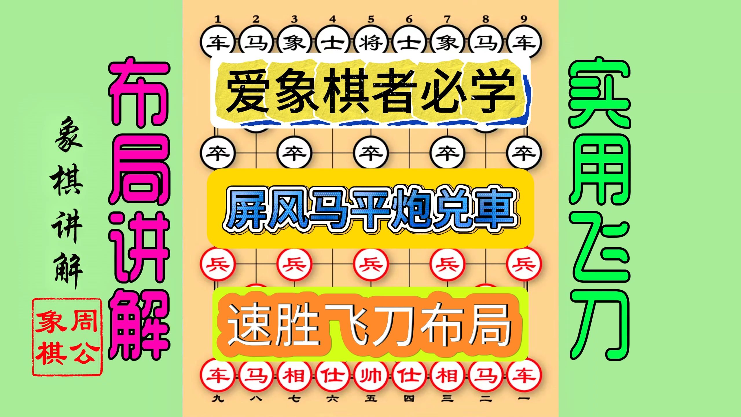 两分钟教您学会一个象棋速胜飞刀中炮对屏风马平炮兑車