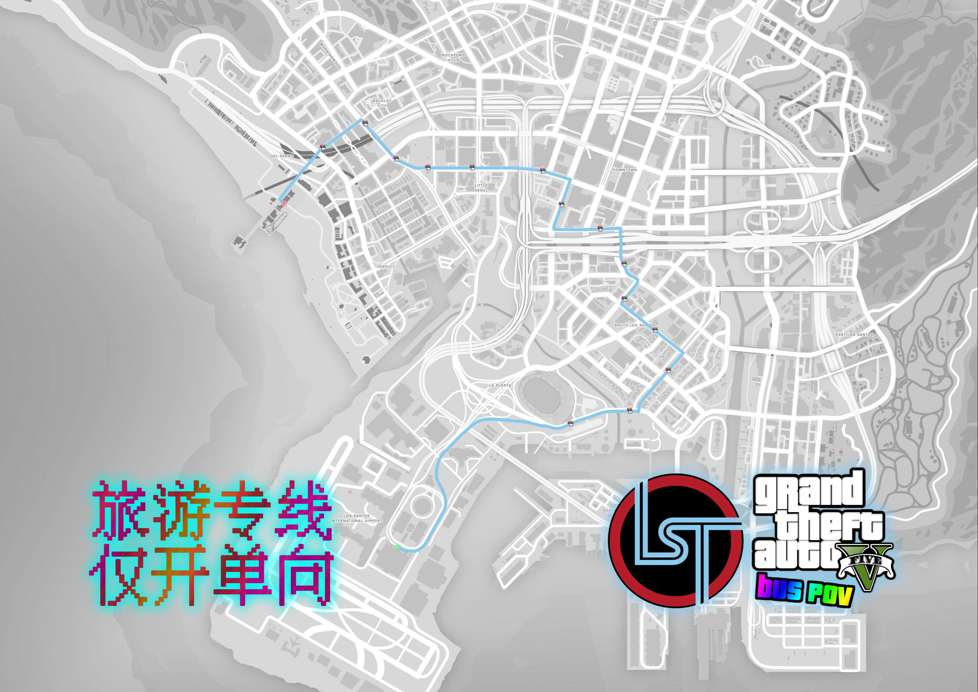 gta5公交车路线图图片