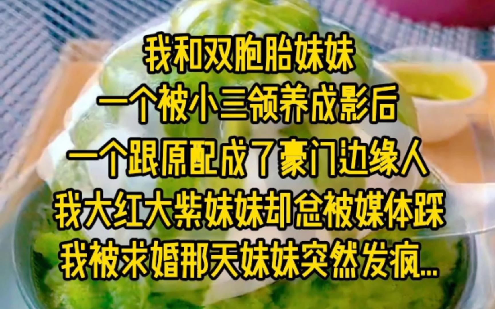 我和双胞胎妹妹,一个被小三领养成影后,一个跟原配成了豪门边缘人,我大红大紫妹妹却总被媒体踩,假名媛不如来娱乐圈当我们影后的替身吧,我被求婚...