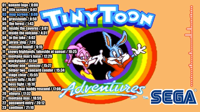 宾尼兔大冒险-隐藏的宝藏 原声带-tiny toon adventures - busters