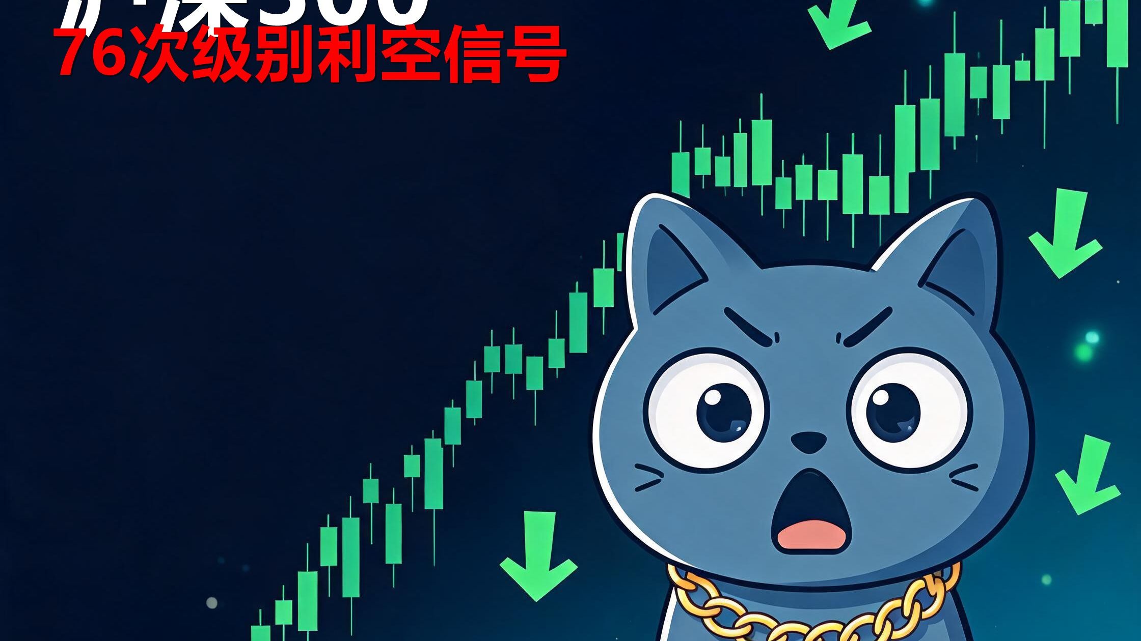 沪深300，今天凌晨挂出了一个76次级别的利空信号