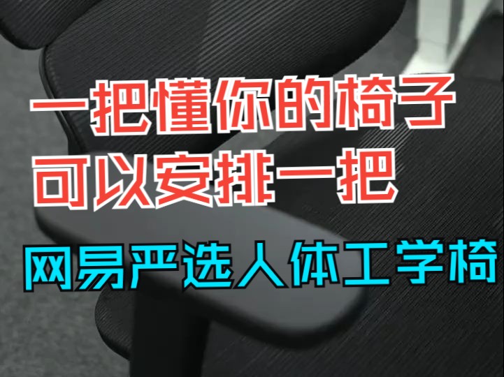 一把懂你的椅子,可以安排一把 网易严选人体工学椅