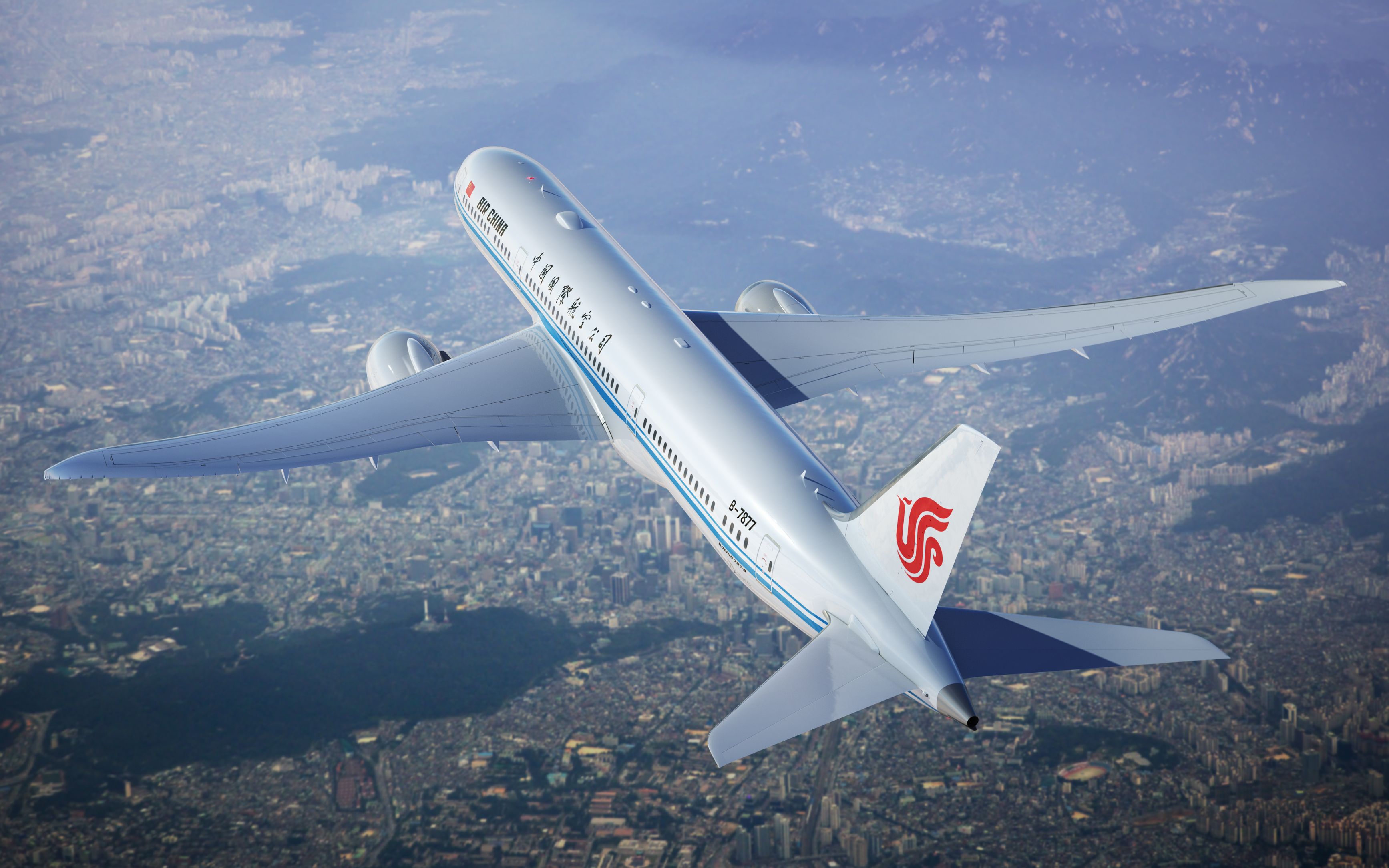 国航波音787起飞图片