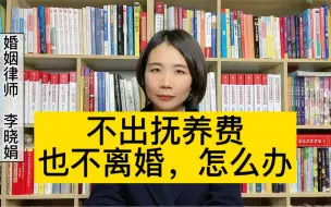 Download Video: 婚姻律师：不支付抚养费又不肯离婚，抚养孩子一方怎么办？