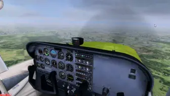 【FSX】塞斯纳172大侧风进场。这应该叫侧滑法吧/大笑/大笑/大笑