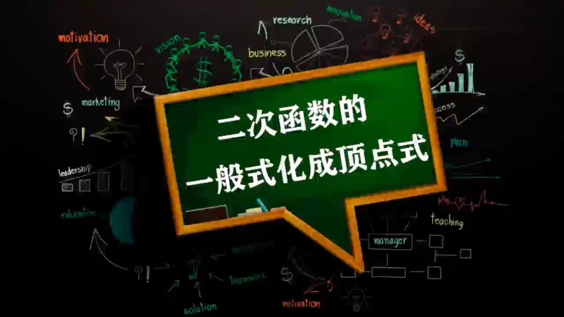 [图]初中数学微课 - 二次函数的一般式化成顶点式