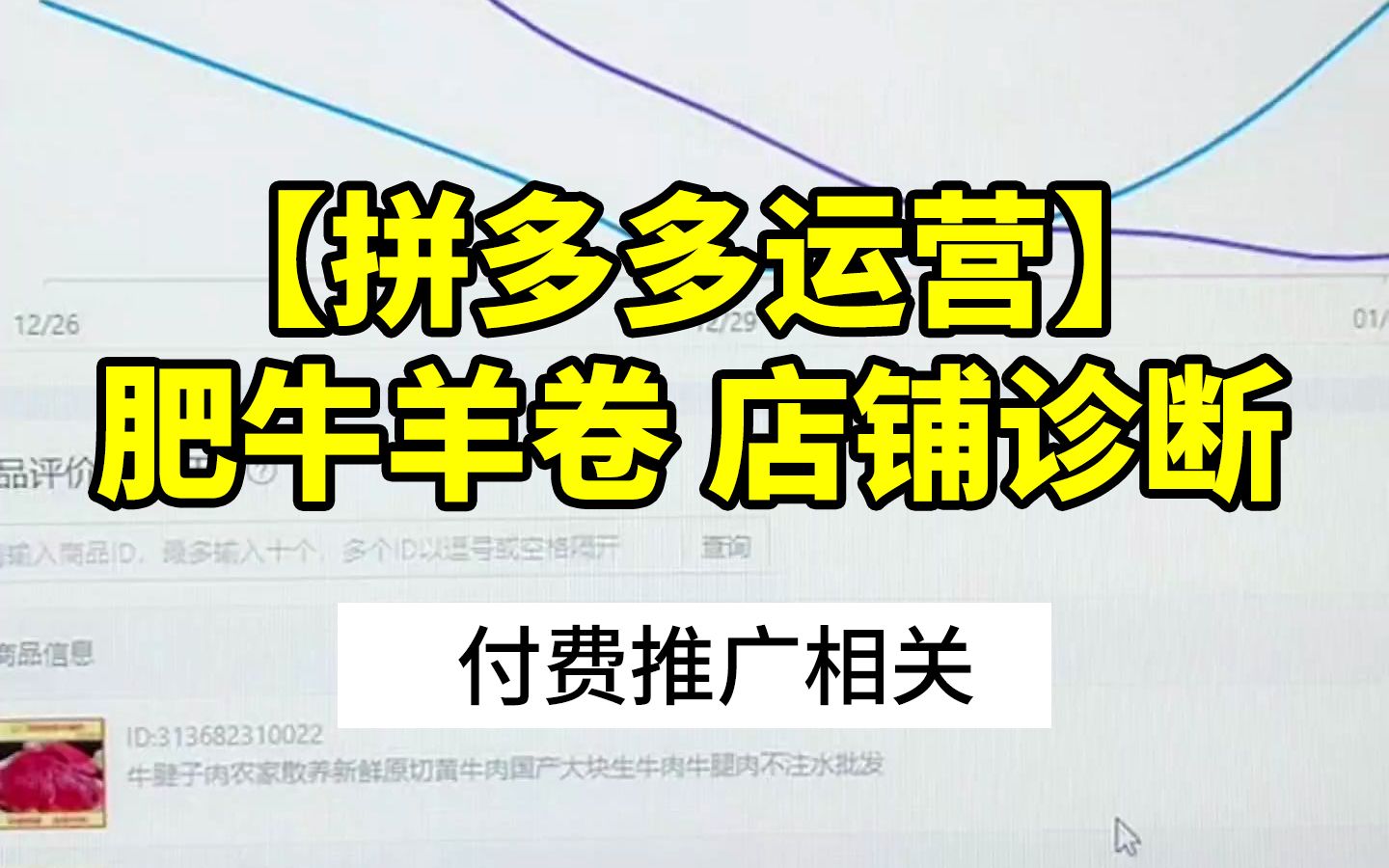 【拼多多运营技巧】肥牛羊卷类目,店铺诊断,推广思路分析,2022年1月10日哔哩哔哩bilibili