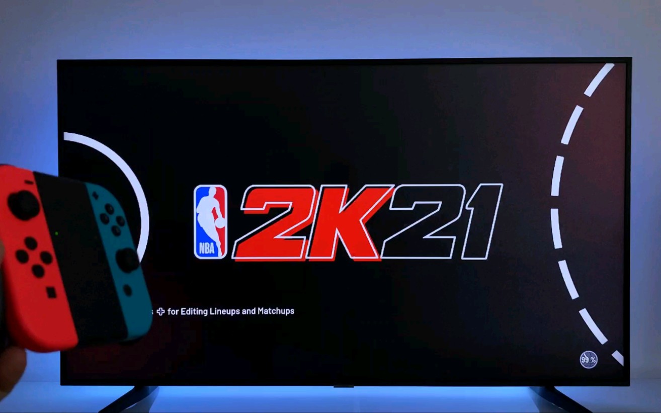 用switch在4k分辨率电视上玩nba 2k21,大作既视感