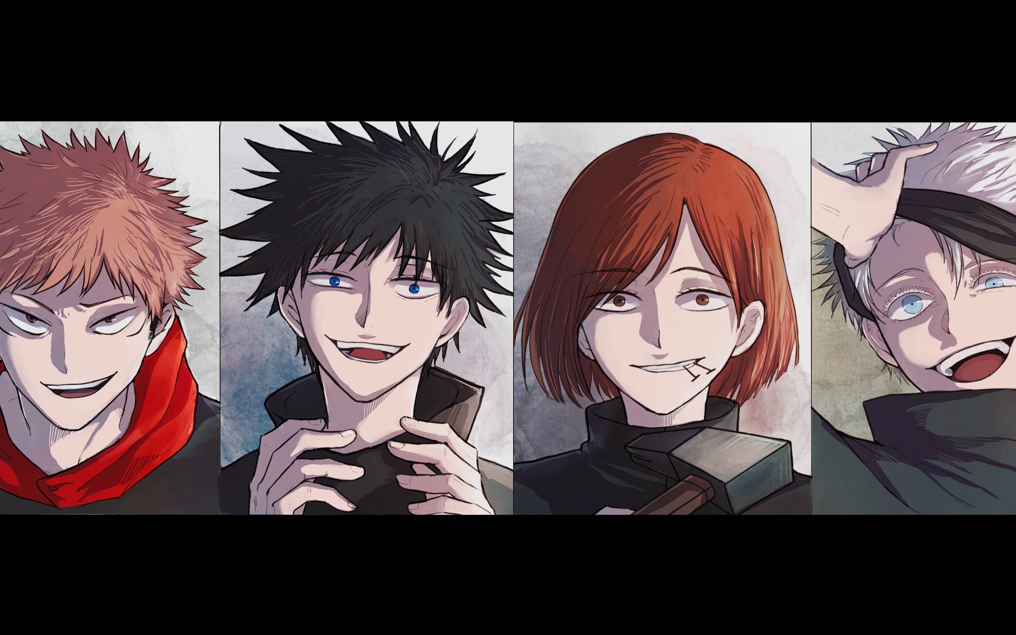 【procreate】【咒术回战】四个疯批脸的练习^口