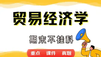 《贸易经济学》期末考试重点总结     贸易经济学期末复习资料+题库及答案＋知识点汇总＋简答题+名词解释