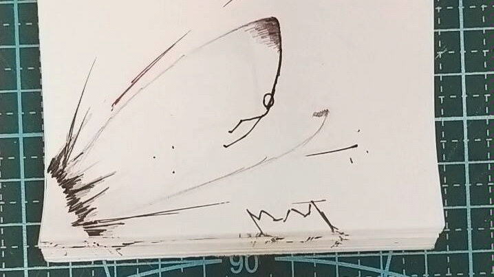 手翻画火柴人纸上动画