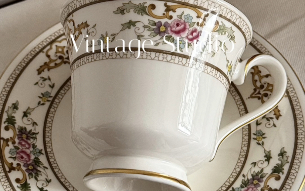 英国vintage皇家道尔顿花卉咖啡杯