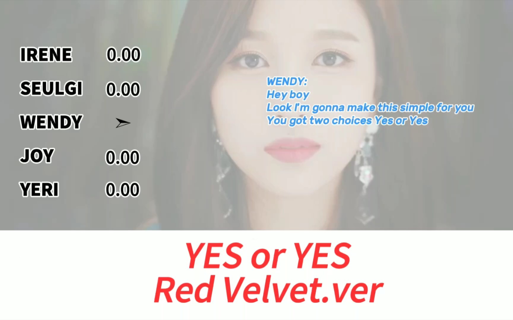 [图]假如Red Velvet唱YES or YES (TWICE) | 你愿意接受谁的yes | 假想歌词分配6