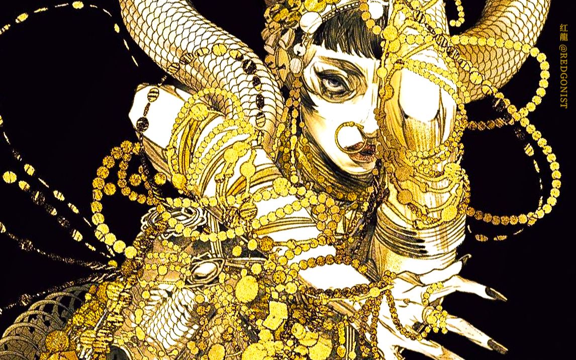 苍劲霸气线条笔触 酷美哥特画风 vol.424 红龍 @redgonist