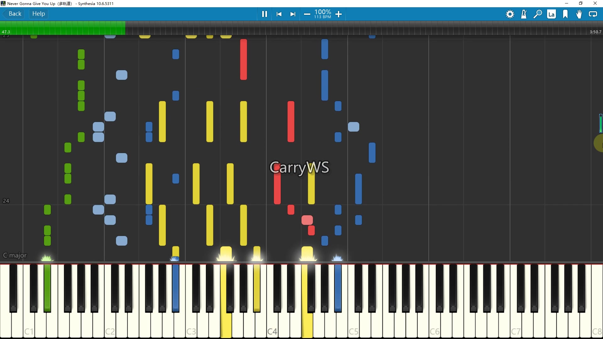 【midi】用midi多軌道還原rickroll