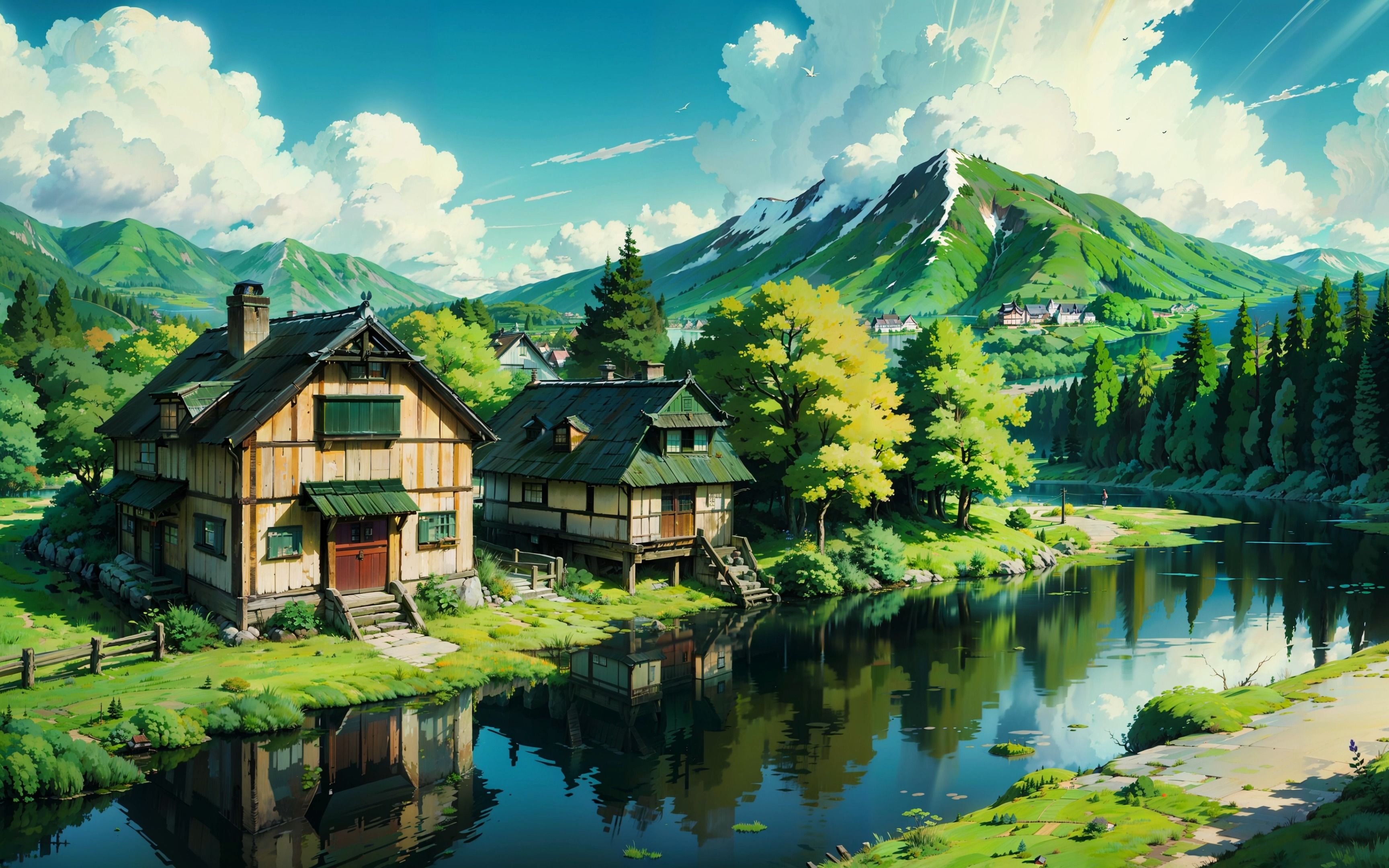 【ai制图】4k动漫场景,视频和原图的色彩差异好大,色彩空间改了也不行