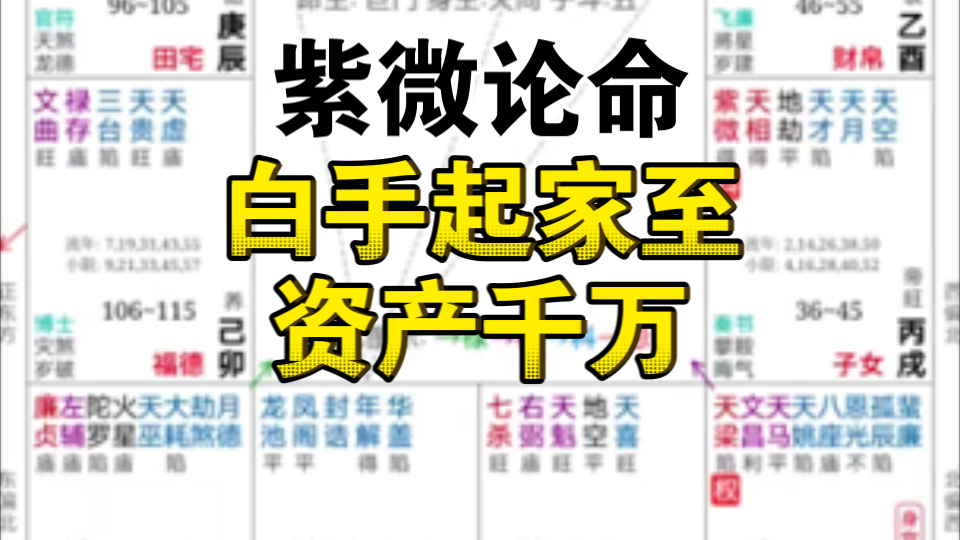 【紫微论命】白手起家至资产千万哔哩哔哩bilibili