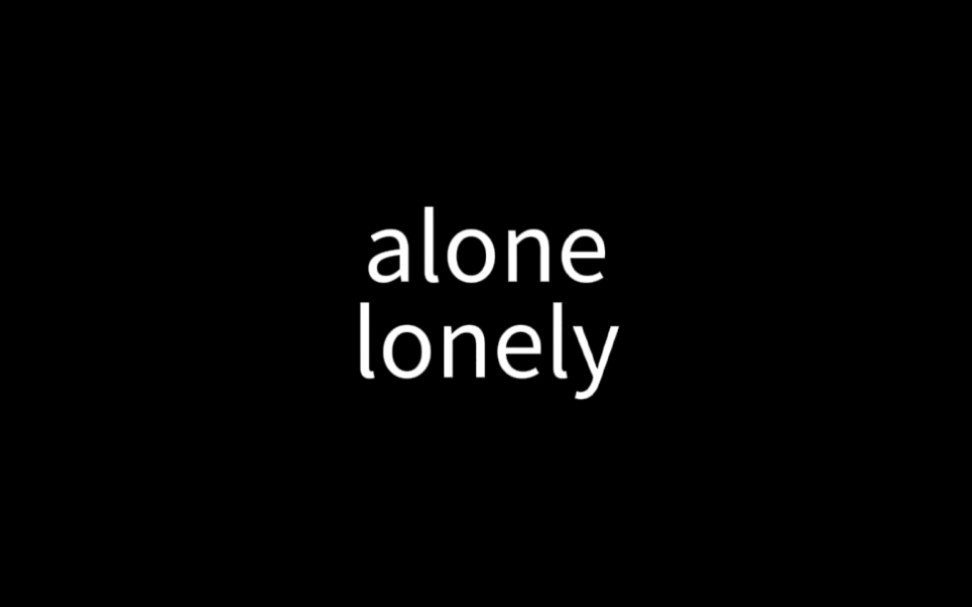 [图]一个人alone好孤独lonely