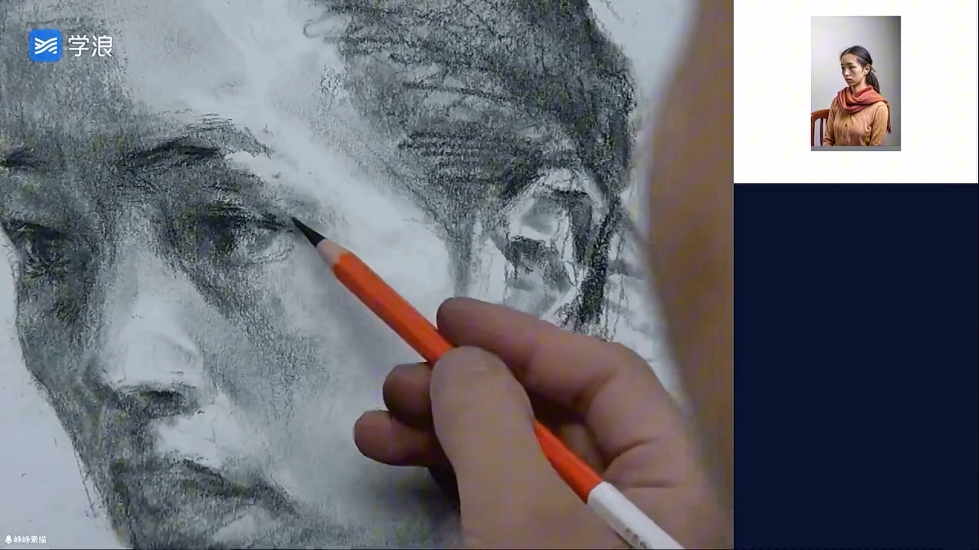 吕峥峥——素描头像