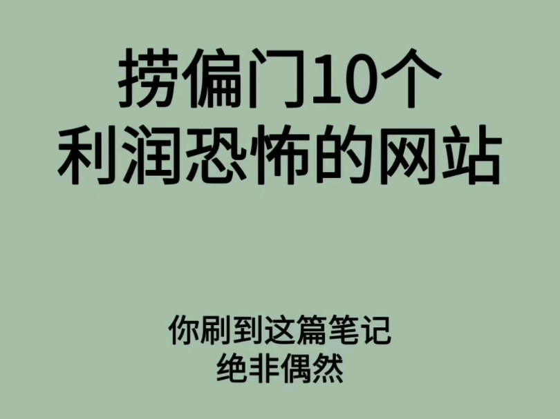 10个捞偏门利润恐怖的网站,你知道几个?哔哩哔哩bilibili