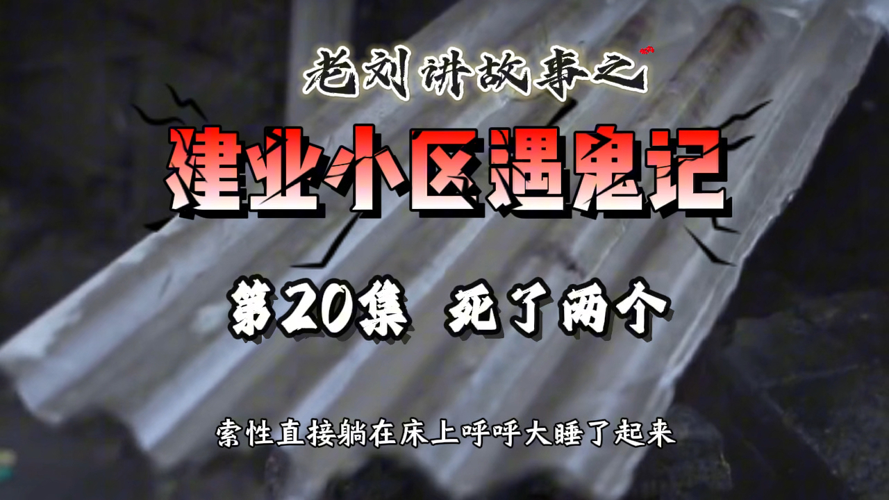 老刘讲故事之《建业小区遇鬼记》第20集 死了两个|悬疑&灵异|小区里发生的离奇事件|民间故事哔哩哔哩bilibili