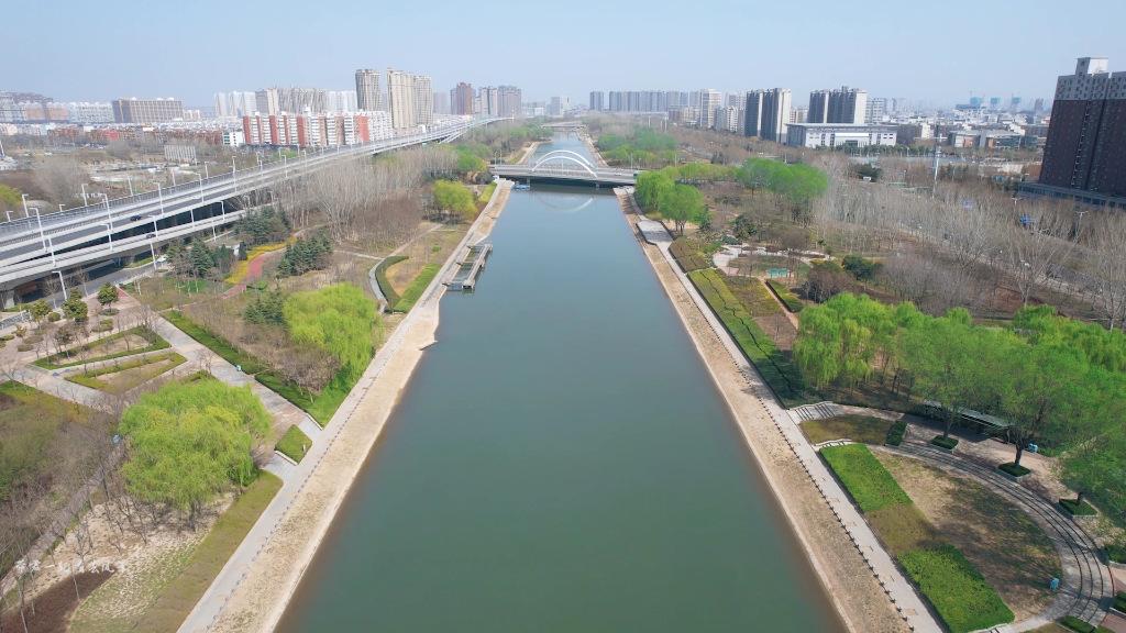 郑州市龙子湖魏河故道美丽景色