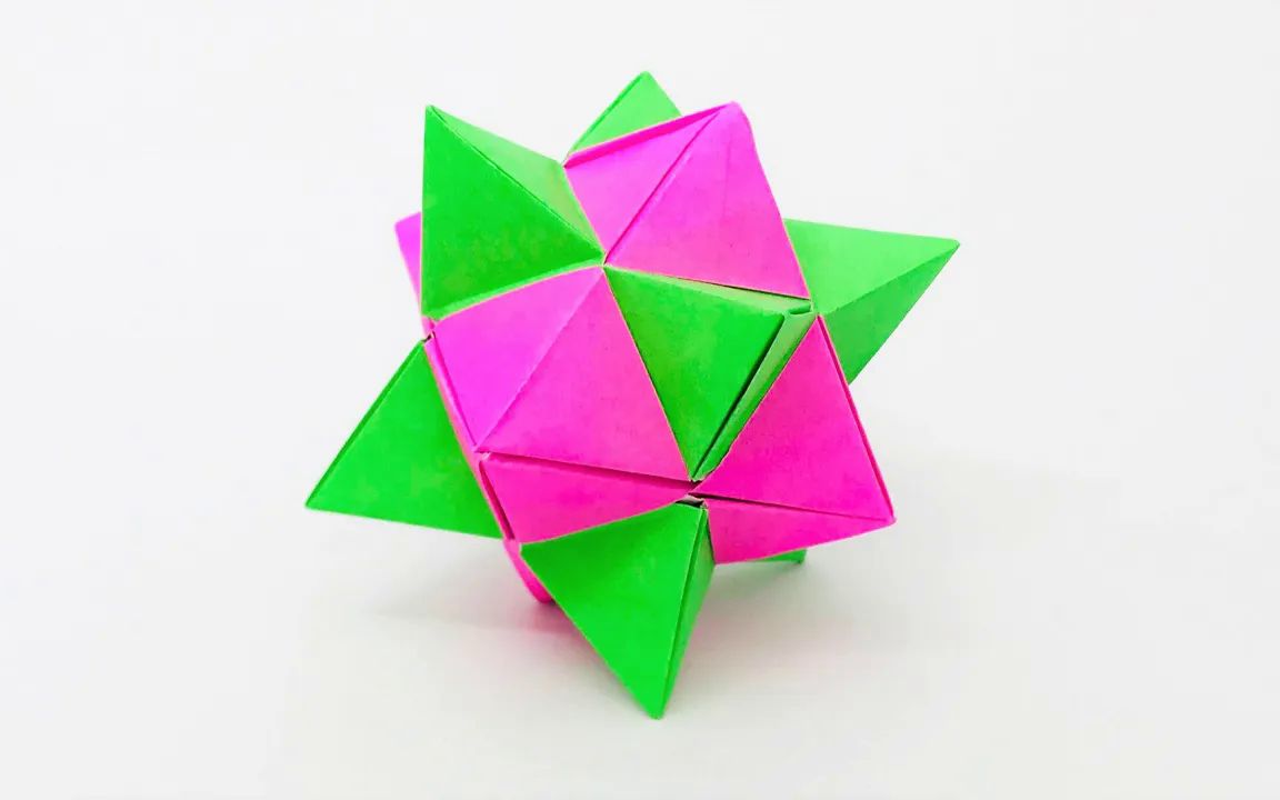 【さくbのユニット折り紙】正八面体折纸花球制作教程modular origami
