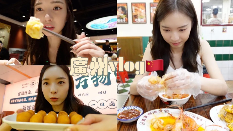 马来西亚美女广州vlog 丨美食天地!黑白大厨上身 吃遍广州所有美食~哔哩哔哩bilibili