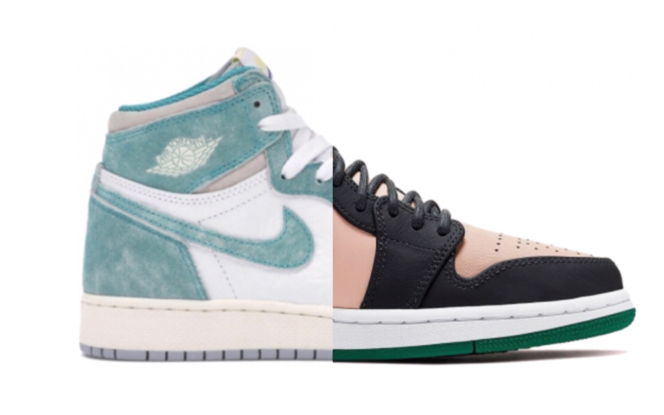 【nike 中国】aj1开箱 蒂芙尼 黑粉绿