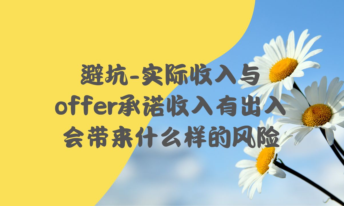 避坑实际收入与offer承诺收入有出入会带来什么样的风险哔哩哔哩bilibili