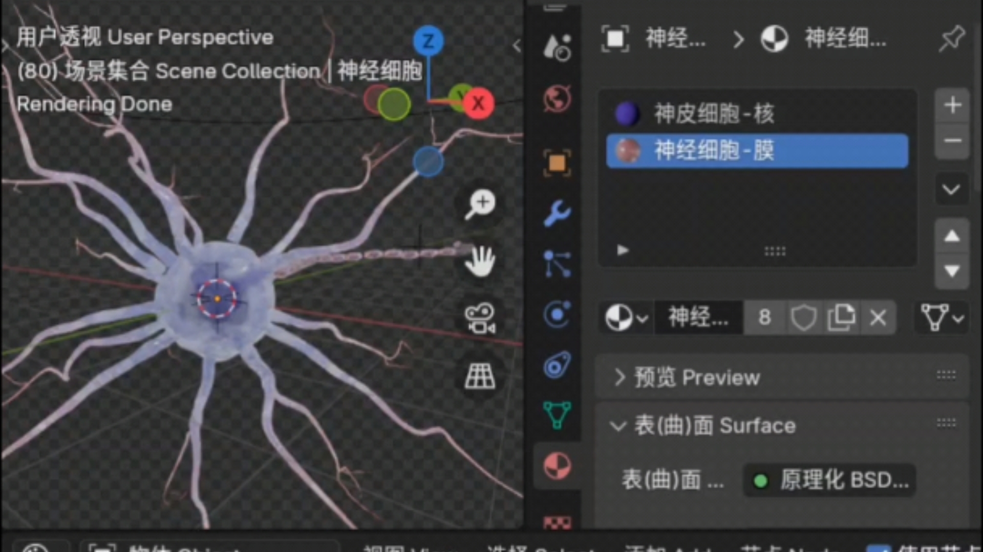 【blender科研绘图】神经细胞带髓鞘哔哩哔哩bilibili