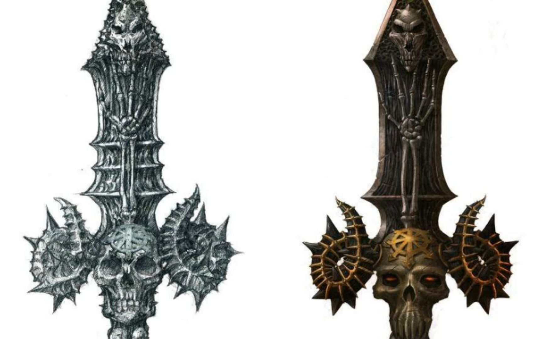 战锤40k混沌匕首基础建模zbrush雕刻游戏3d模型基础教程