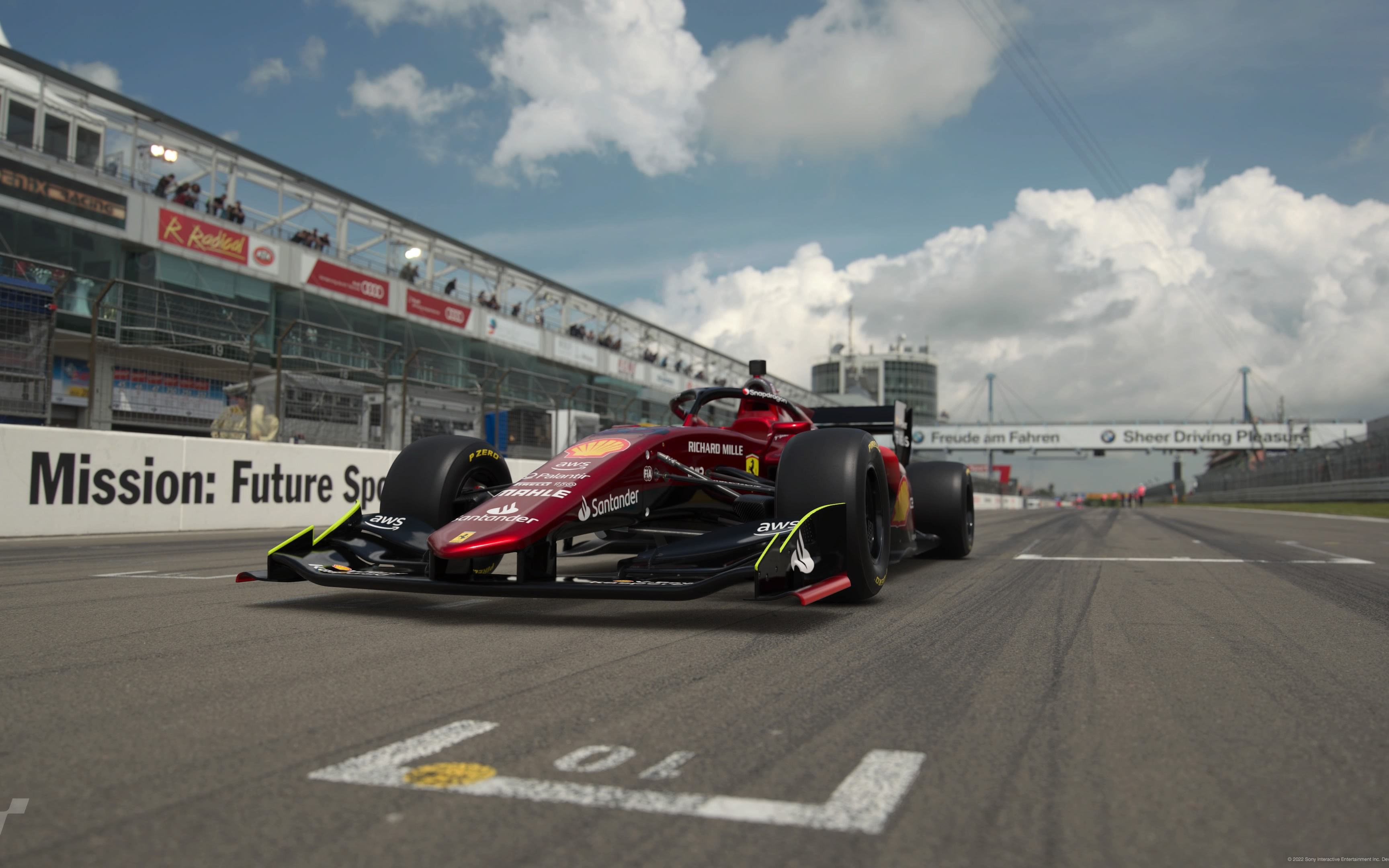 【gt赛车7】自定义比赛 深邃森林赛道 法拉利涂装