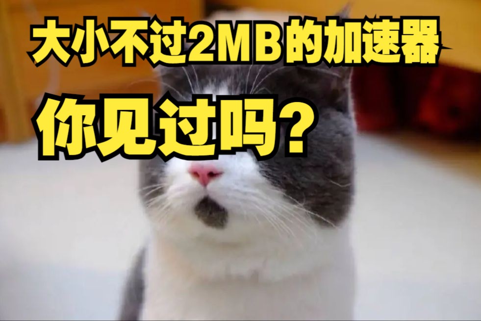 大小不过2MB的加速器你见过吗?哔哩哔哩bilibili