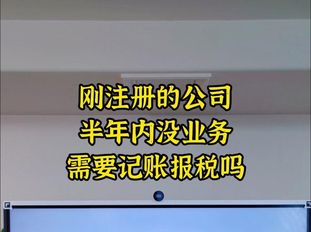 刚注册的公司半年内没业务,需要记账报税吗哔哩哔哩bilibili