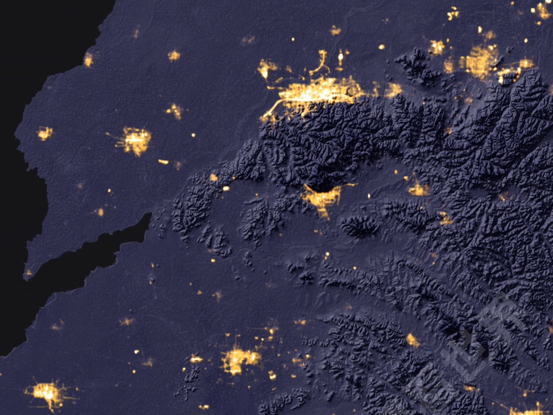 2023年最新山东省夜间灯光地图哔哩哔哩bilibili