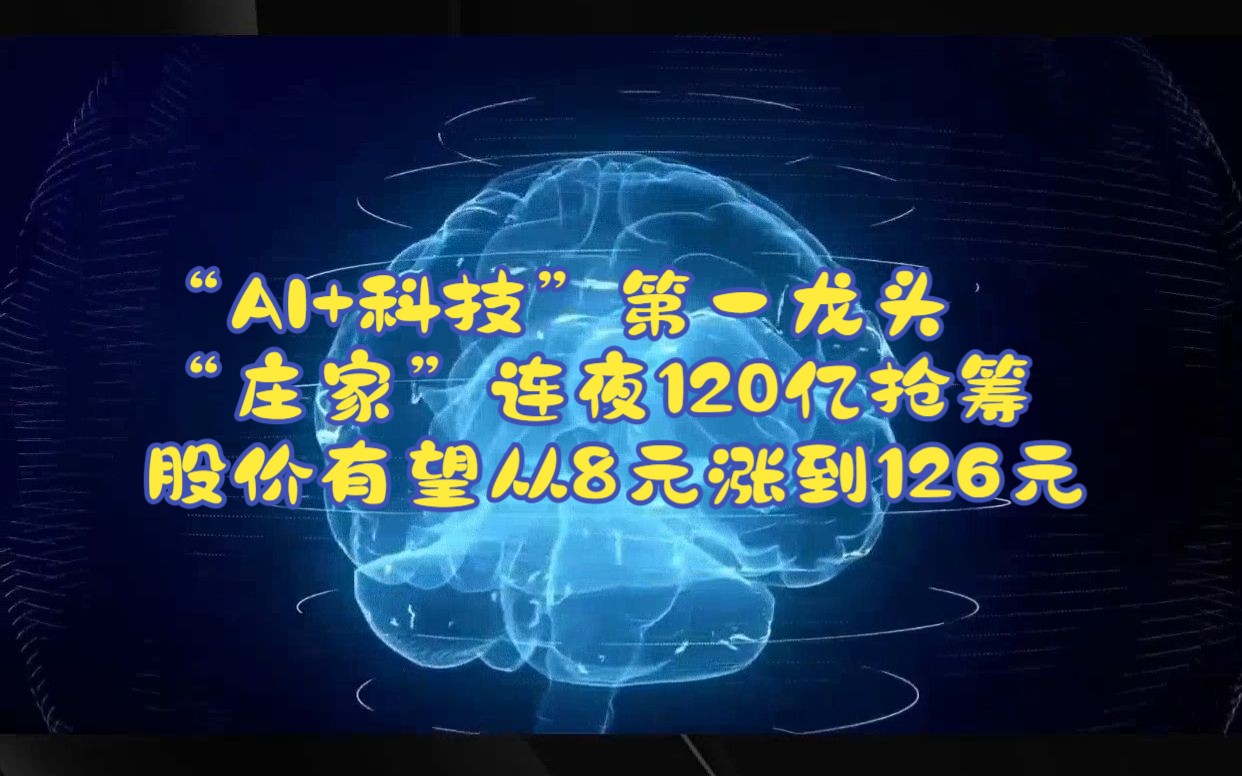 “AI+科技”第一龙头,“庄家”连夜120亿抢筹,股价有望从8元涨到126元哔哩哔哩bilibili