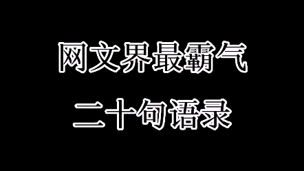 网文界最霸气经典语录哔哩哔哩bilibili